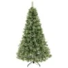 Noble House 7' Cashmere Pine And Mixed Needles Artificial Christmas Tree With White LED Lights In Green -Home Decoration Series 63302061 1