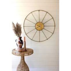 Kalalou Wall Clock In Antique Brass -Home Decoration Series 63393169 2