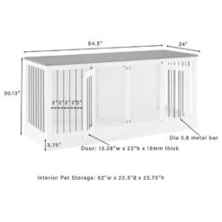 Crosley Furniture Winslow Credenza Pet Crate In Dark Brown And Black -Home Decoration Series 63420277 12
