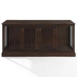 Crosley Furniture Winslow Credenza Pet Crate In Dark Brown And Black -Home Decoration Series 63420277 6