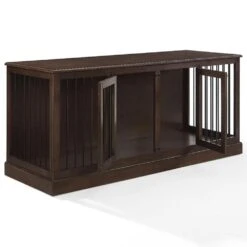 Crosley Furniture Winslow Credenza Pet Crate In Dark Brown And Black -Home Decoration Series 63420277 7