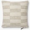 Loloi Jay 22" X 22" Throw Pillow In Ivory And Sand -Home Decoration Series 63447437 1