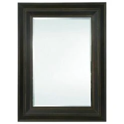 Garber Collection Wood Wall Mirror In Brown