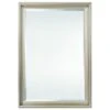 Garber Collection Wood Solid Wall Mirror In Silver -Home Decoration Series 63485940 1