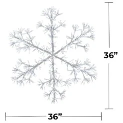 Holidynamics 36" RGB Sparkler Snowflake With 660 LED Lights In White -Home Decoration Series 63505390 5