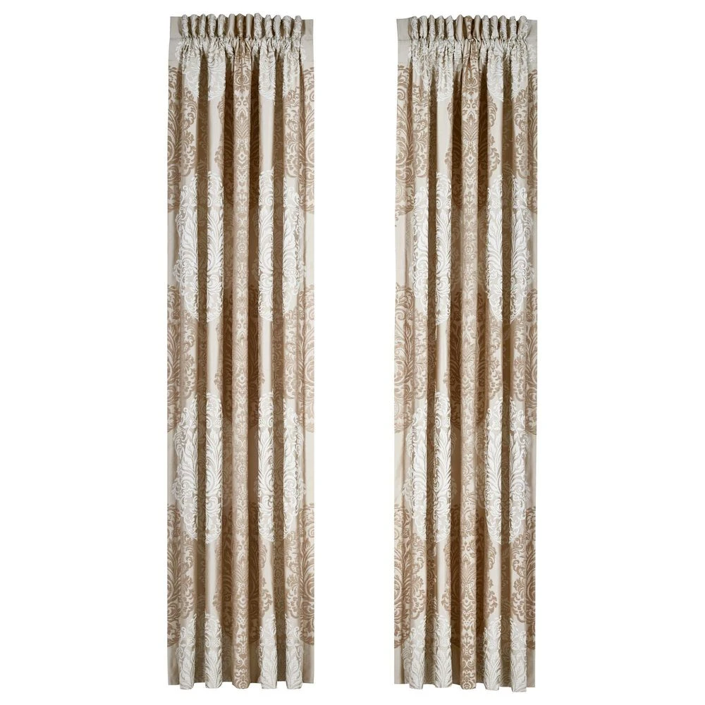 J. Queen New York La Scala 84" X 50" Window Panel In Gold (Set Of 2) 3 J. Queen New York La Scala 84" X 50" Window Panel In Gold (Set Of 2)