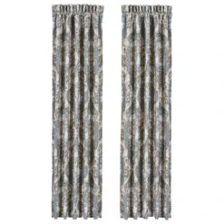 J. Queen New York Crystal Palace 84" X 50" Window Panel In French Blue (Set Of 2)