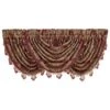 J. Queen New York Maribella 33" X 49" Window Valance In Crimson -Home Decoration Series 63619357 1