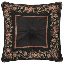 J. Queen New York Chanticleer 18" X 18" Throw Pillow In Black