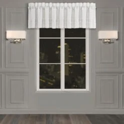 J. Queen New York Epic 18.25" X 88" Window Valance In White -Home Decoration Series 63620405 3