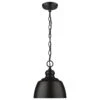 Golden Lighting Holmes 1-Light Mini Pendant In Matte Black -Home Decoration Series 63642722 1