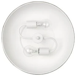 Golden Lighting Kinsley 2-Light Flush Mount With Antique Black Shade In Aged Galvanized Steel -Home Decoration Series 63642805 4