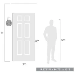 Golden Lighting Ariella 1-Light Outdoor Wall Sconce In Natural Black -Home Decoration Series 63642920 5