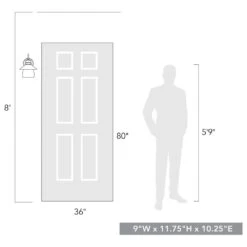 Golden Lighting Demi 1-Light Outdoor Wall Sconce In Natural Black -Home Decoration Series 63642938 5