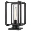 Golden Lighting Tribeca 1-Light Patio Pier Mount In Natural Black -Home Decoration Series 63643167 1