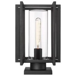 Golden Lighting Tribeca 1-Light Patio Pier Mount In Natural Black -Home Decoration Series 63643167 2