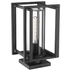 Golden Lighting Tribeca 1-Light Patio Pier Mount In Natural Black -Home Decoration Series 63643167 3