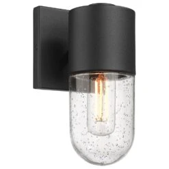Golden Lighting Ezra 1-Light Outdoor Wall Sconce In Natural Black -Home Decoration Series 63643191 3