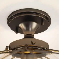 Kenroy Cavea Flush Mount In Oil Rubbed Bronze -Home Decoration Series 63688600 4