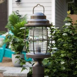 Kenroy Beacon 1-Light Post Lantern In Copper -Home Decoration Series 63688873 2