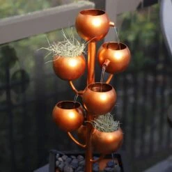 Kenroy Hydros Tabletop Fountain In Matte Copper And Black -Home Decoration Series 63689988 3