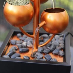 Kenroy Hydros Tabletop Fountain In Matte Copper And Black -Home Decoration Series 63689988 6