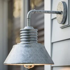 Kenroy Sully Patio Wall Lantern In Galvanized -Home Decoration Series 63690523 2