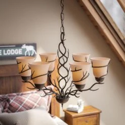 Kenroy Twigs 6-Light Chandelier In Bronze -Home Decoration Series 63690986 4