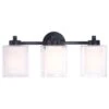 Kenroy Orienta 3-Light Vanity In Matte Black