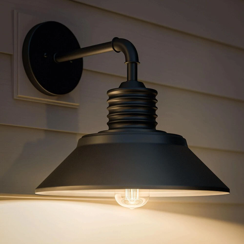 Kenroy Sully Large Patio Wall Lantern With Straight Arm In Black 5 Kenroy Sully Large Patio Wall Lantern With Straight Arm In Black - Image 3