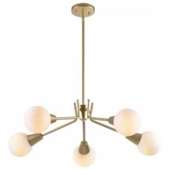 Kenroy Vaughn 5-Light Chandelier In Painted Gold