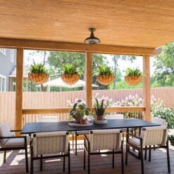 Kenroy Dale 1-Light Large Patio Semi-Flush In Sand Black 13 Kenroy Dale 1-Light Large Patio Semi-Flush In Sand Black -Home Decoration Series 63691976 4