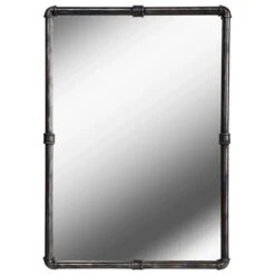 Kenroy Steam Fitter Wall Mirror In Silver