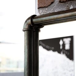 Kenroy Steam Fitter Wall Mirror In Silver -Home Decoration Series 63692198 4