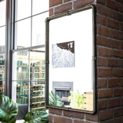 Kenroy Steam Fitter Wall Mirror In Silver -Home Decoration Series 63692198 7