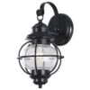 Kenroy Hatteras 1-Light Small Outdoor Wall Lantern In Black -Home Decoration Series 63693568 1
