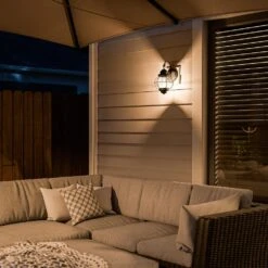 Kenroy Hatteras 1-Light Small Outdoor Wall Lantern In Black -Home Decoration Series 63693568 5