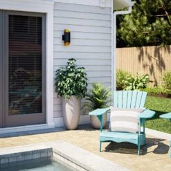 Kenroy Quinn 2-Light LED Lantern In Matte Black -Home Decoration Series 63693667 4