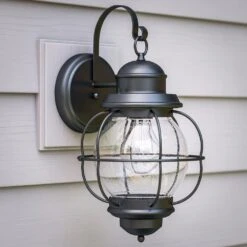 Kenroy Hatteras 1-Light Medium Outdoor Wall Lantern In Black 10 Kenroy Hatteras 1-Light Medium Outdoor Wall Lantern In Black -Home Decoration Series 63693675 2