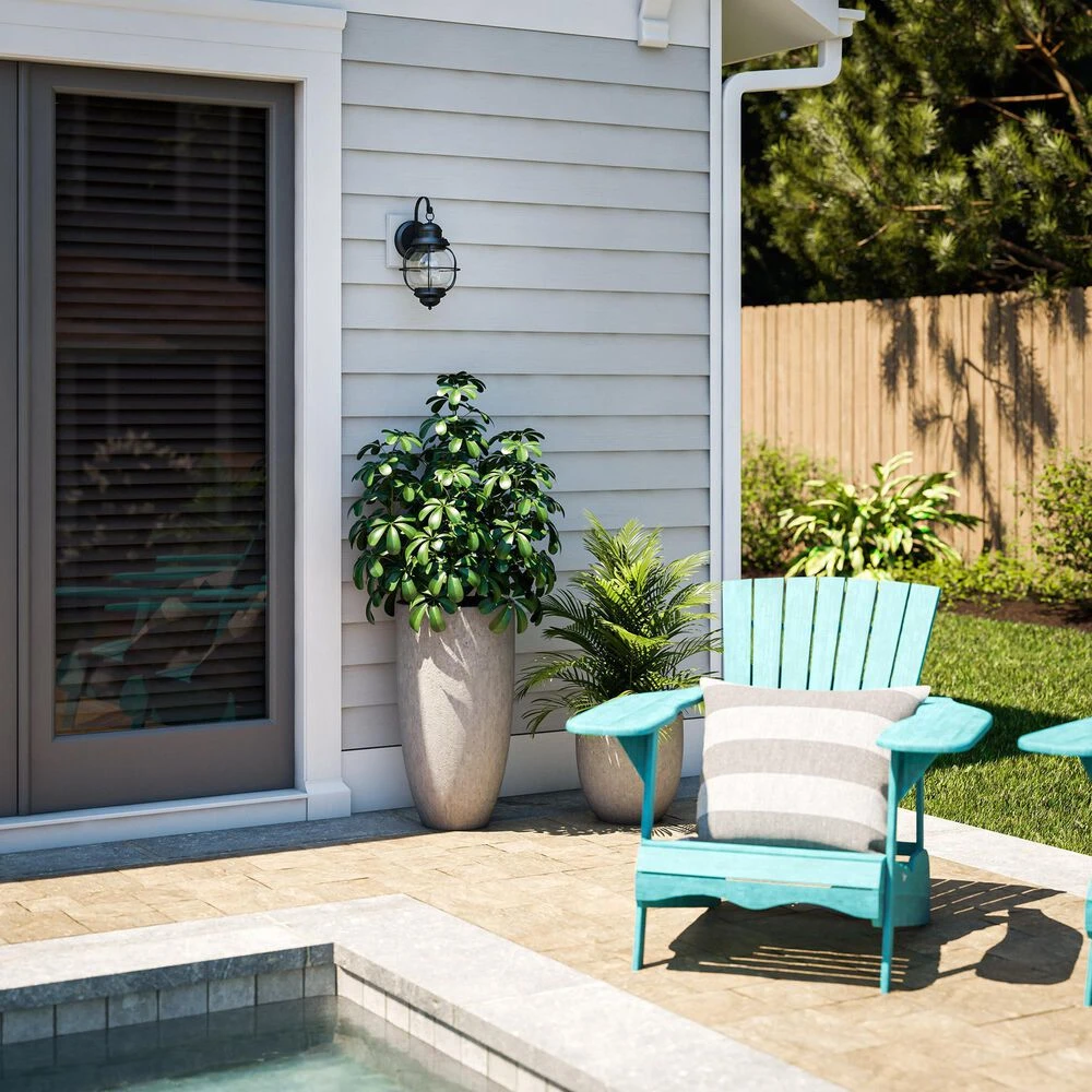 Kenroy Hatteras 1-Light Medium Outdoor Wall Lantern In Black 6 Kenroy Hatteras 1-Light Medium Outdoor Wall Lantern In Black - Image 4