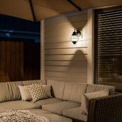 Kenroy Hatteras 1-Light Medium Outdoor Wall Lantern In Black 13 Kenroy Hatteras 1-Light Medium Outdoor Wall Lantern In Black -Home Decoration Series 63693675 5