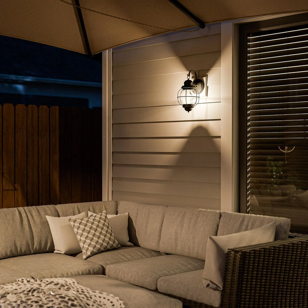 Kenroy Hatteras 1-Light Medium Outdoor Wall Lantern In Black 7 Kenroy Hatteras 1-Light Medium Outdoor Wall Lantern In Black - Image 5