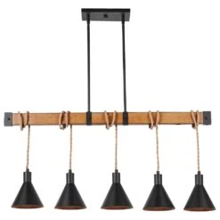 Kenroy Abilene 5-Light Island Light In Black