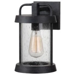 Kenroy Gavin 1-Light Small Outdoor Wall Lantern In Forged Graphite
