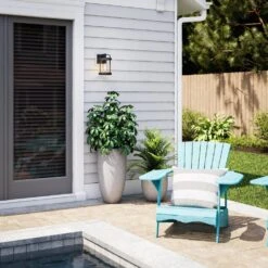 Kenroy Gavin 1-Light Small Outdoor Wall Lantern In Forged Graphite -Home Decoration Series 63694673 3