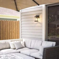 Kenroy Gavin 1-Light Small Outdoor Wall Lantern In Forged Graphite -Home Decoration Series 63694673 4