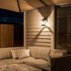 Kenroy Gavin 1-Light Small Outdoor Wall Lantern In Forged Graphite -Home Decoration Series 63694673 5