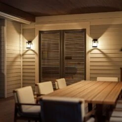 Kenroy Gavin 1-Light Small Outdoor Wall Lantern In Forged Graphite -Home Decoration Series 63694673 7