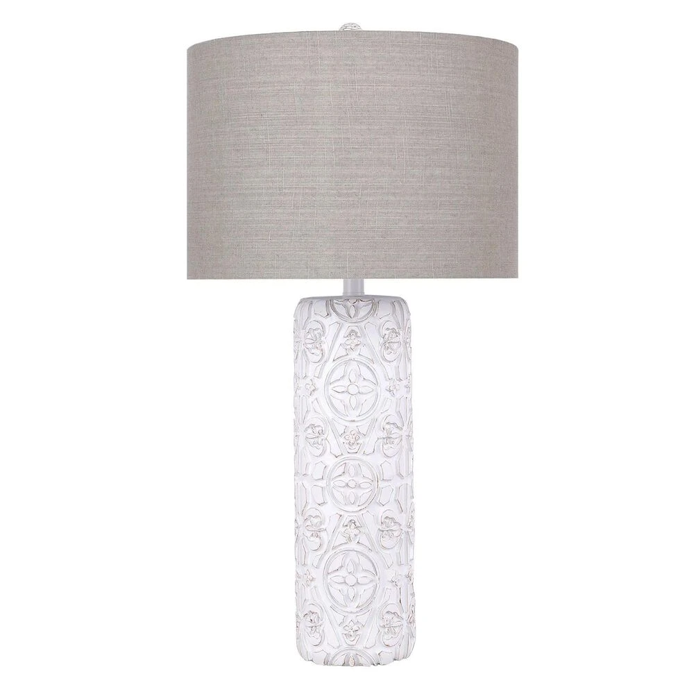 Grandview Gallery Taos Table Lamp In White With Brown 3 Grandview Gallery Taos Table Lamp In White With Brown