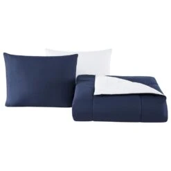 Pem America 2-Piece Twin Comforter Set In Grey And Navy -Home Decoration Series 63866750 4